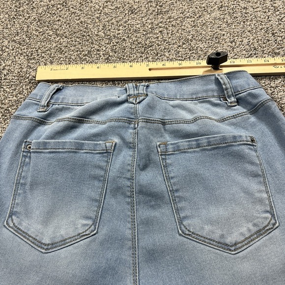 Curve Appeal Jeans Womens 27 Blue Skinny Mid Rise Light Wash Stretch Denim - Picture 6 of 11